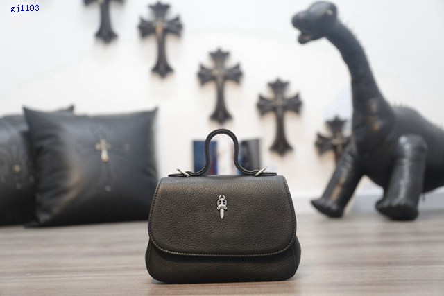 Chrome Hearts專櫃高端皮具包包 克羅心925純銀五金限量版小寶劍單肩手提包 gj1103