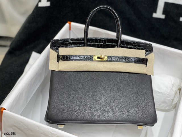 Hermes專櫃經典款鱷魚皮Birkin手提女包 愛馬仕Touch25togo皮搭配尼羅鱷純手工皮包 zhh1258