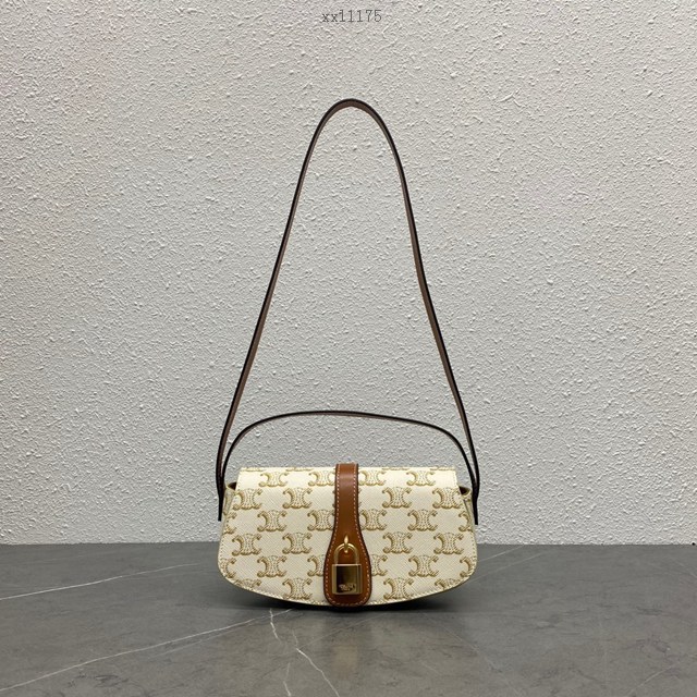 Celine專櫃新款翻蓋鎖扣斜挎包 賽琳TaBou Clutch2021秋冬單品手提肩背女包 xxl1175