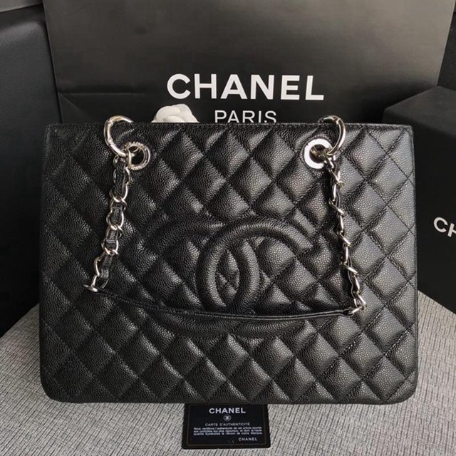 CHANEL女包 A50995 GST球紋購物袋 香奈兒肩背包 chanel雙鏈條包 djc1484
