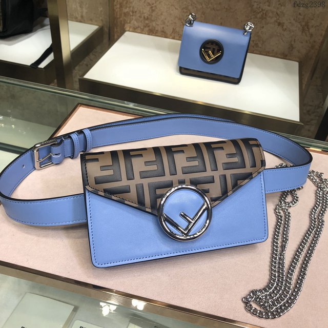 FENDI专柜精品包包 芬迪拼色鏈條斜挎包胸包 Fendi多功能腰包 fdzg2398