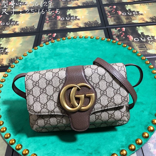 Gucci經典款女包 550129 古馳Arli系列 Gucci小號肩背包 古奇單肩斜挎包 gqy1835