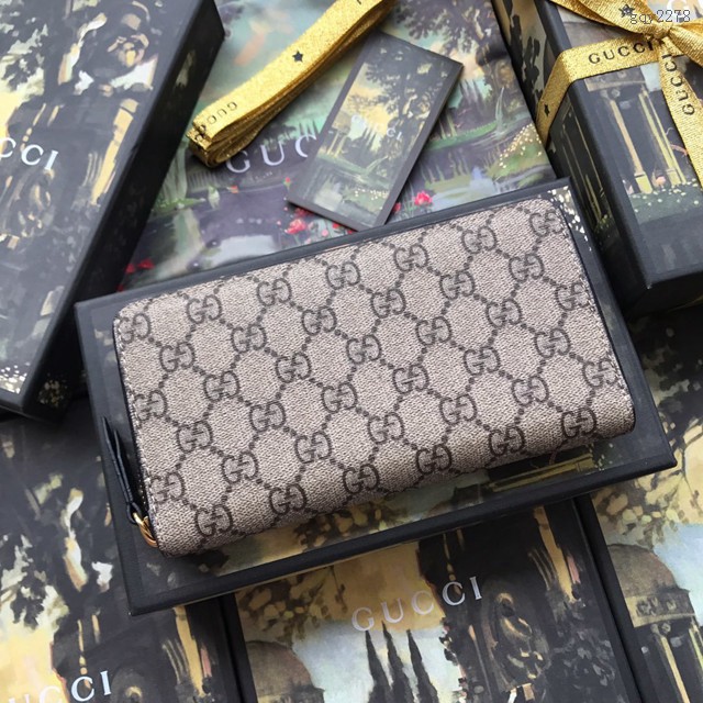 Gucci經典款錢夾錢包 410102 GUCCI古馳女款長錢包 古奇GG環保印花錢夾  gqy2278