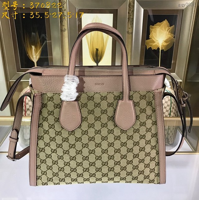 Gucci高仿專櫃女包 370822 古奇2015春夏原單貨手提斜背包 古馳手拎包單肩包 gqy3036