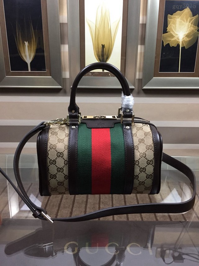 Gucci高仿專櫃女包 269876 古馳GUCCI女款波士頓圓筒手提包 Gucci經典手袋 gqy3075