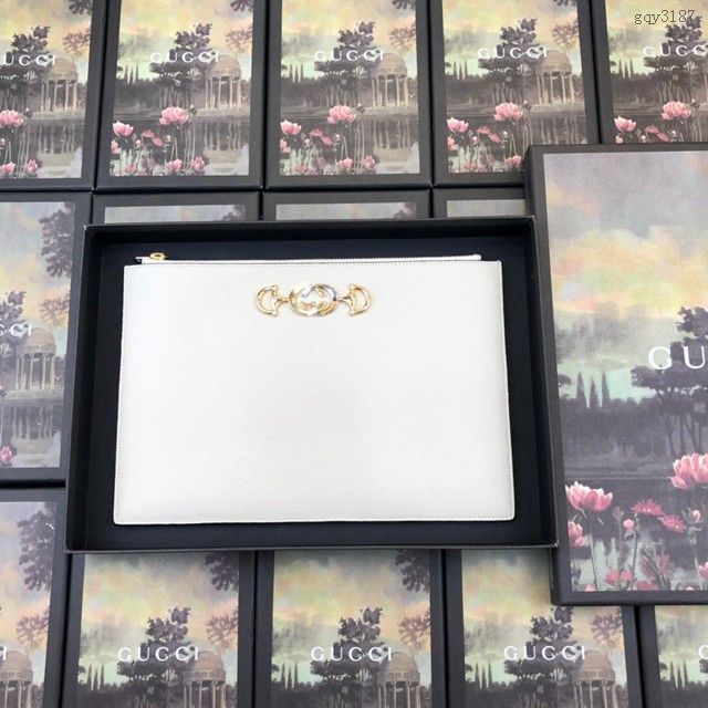 Gucci手包 570728 古馳2019新款Zumi系列 互扣式G馬銜扣 Gucci女士手拿包 gqy3187