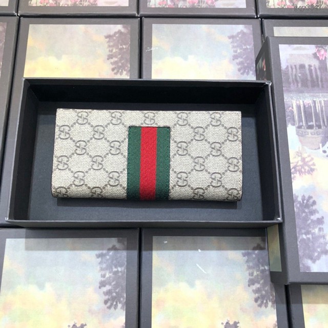 Gucci經典款錢夾錢包 408836 古馳原單男士西裝夾 Gucci男士長夾錢包 gqy3347