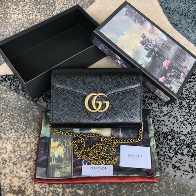 Gucci經典款女包 401232 古馳爆款單肩包 Gucci斜挎鏈條小包 Gucci手拿包 gqy3523