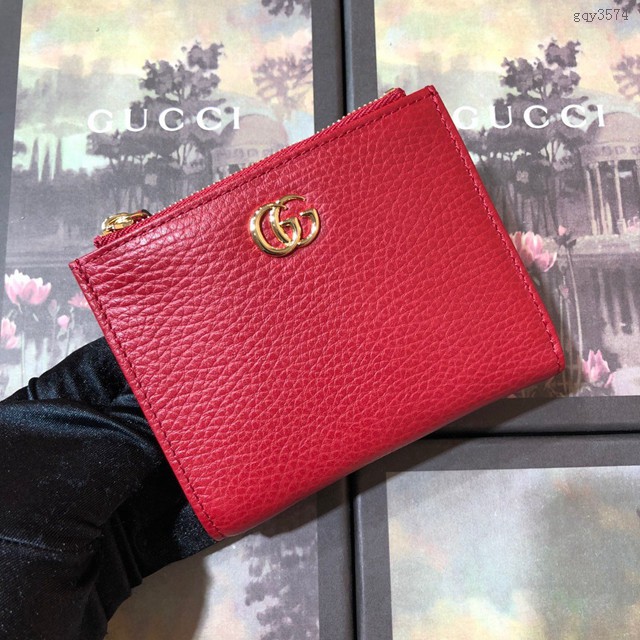 Gucci經典款錢夾錢包 474747 古馳拉鏈款短銀包 Gucci女士拉鏈零錢包 gqy3574