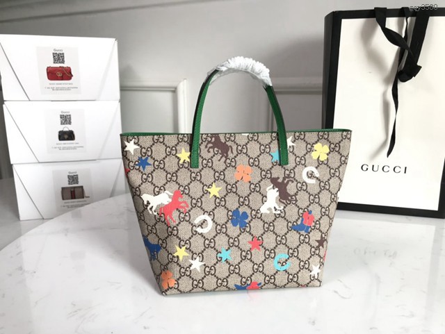 Gucci經典款女包 410812 古馳Gucci親子款小馬牧場童包 Gucci手提包 Gucci購物袋  gqy3580