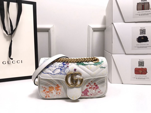 Gucci經典款女包 446744 古馳GG Marmont系列 Gucci米奇系列鏈條單肩斜挎包 gqy3661