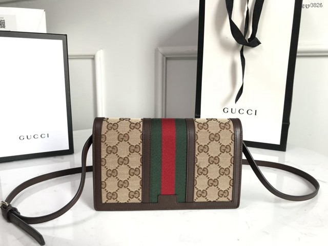 Gucci經典款女包 409439 古馳vintage百搭小挎包 Gucci經典紅綠織帶單肩包 gqy3826