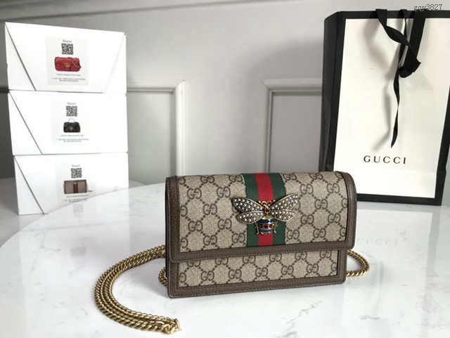 Gucci經典款女包 476079 古馳最新瑪格麗特皇后鏈子包 Gucci迷你斜挎女包 gqy3827