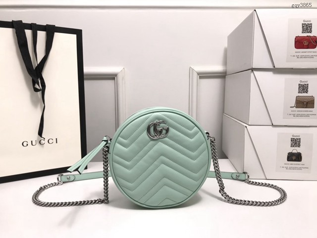 Gucci經典款女包 550154 古馳Marmont 2020ss春夏馬卡龍新色 全新圓形鏈條斜挎包  gqy3865