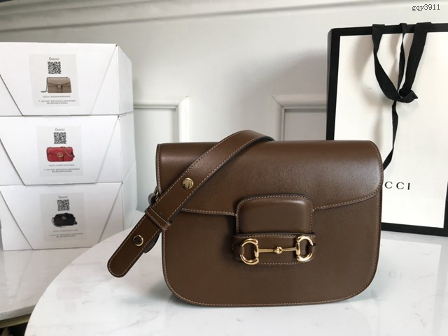 Gucci經典款女包 602204 古馳1955 Horsebit Bag 經典馬銜扣 Gucci爆款女士單肩斜挎包 gqy3911