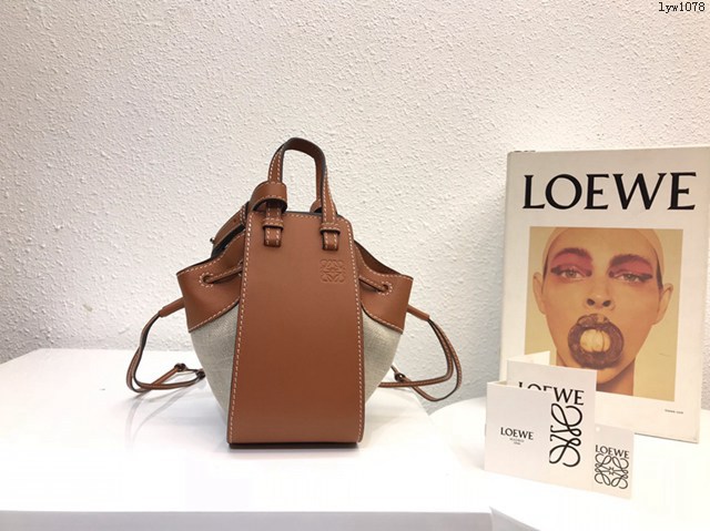 Loewe專櫃2022新款迷你hammock手袋 羅意威手提肩背女包迷你版吊床包 10393 lyw1078