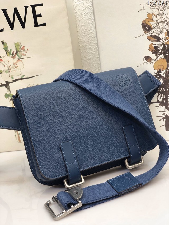 Loewe專櫃經典款Military Bumbag荔枝紋牛皮挎包 羅意威最新限量男士腰包 11356 lyw1098