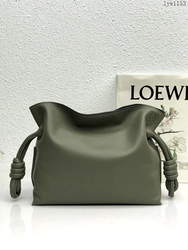 Loewe專櫃2022新款小牛皮肩背女包 羅意威Flamenco clutch系列升級版福袋大號 10856 lyw1153