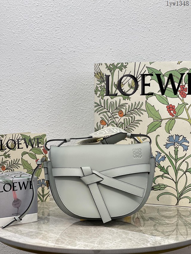 Loewe專櫃2022新款升級版字母寛肩帶馬鞍包 羅意威MiniGateDual手袋 男女款單肩斜挎腰包胸包 10183 lyw1348