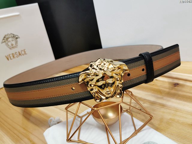 VERSVE男士皮帶 範思哲高端皮帶 Versace美杜莎頭像搭扣 jjp1042