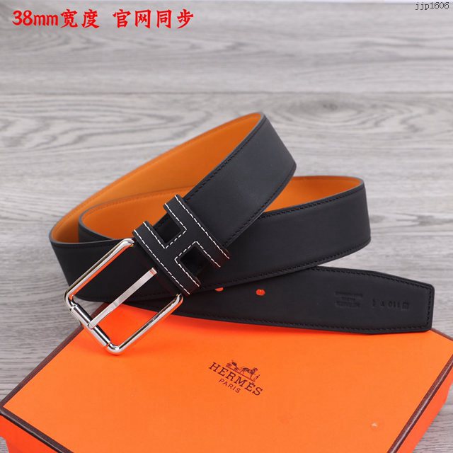 HERMES男士高端皮帶 愛馬仕平紋雙面牛皮腰帶 jjp1606