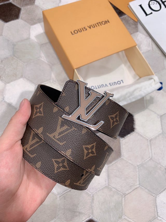 LV專櫃新款男士皮帶 路易威登高端男士腰帶 精緻手工繪邊 jjp1628