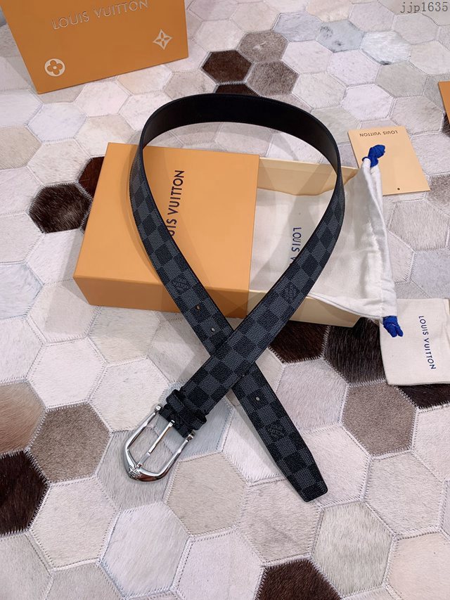 LV專櫃新款男士皮帶 路易威登高端男士腰帶 精緻手工繪邊 jjp1635