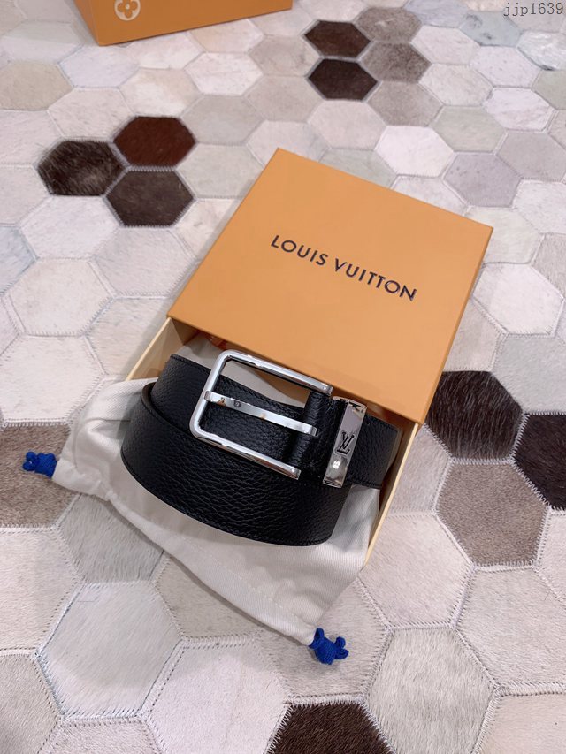LV專櫃新款男士皮帶 路易威登高端男士腰帶 精緻手工繪邊 jjp1639