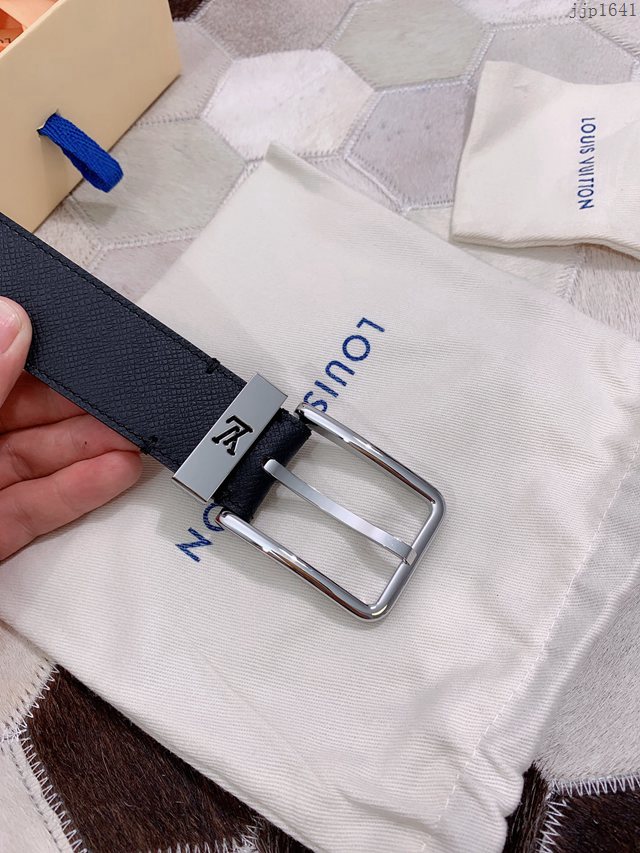 LV專櫃新款男士皮帶 路易威登高端男士腰帶 精緻手工繪邊 jjp1641