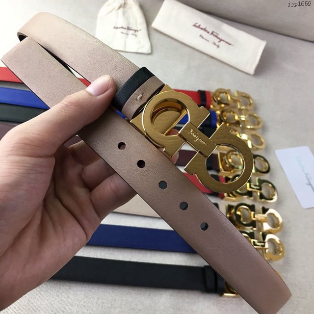 菲拉格慕女士皮帶 Ferragamo雙面牛皮經典純銅五金腰帶 jjp1659