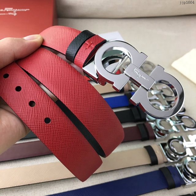 菲拉格慕女士皮帶 Ferragamo雙面牛皮經典純銅五金腰帶 jjp1664