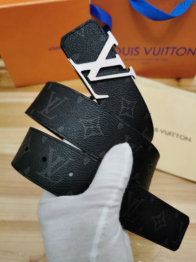 LV新款男士皮帶 路易威登Initiales搭扣雙面腰帶 jjp1712