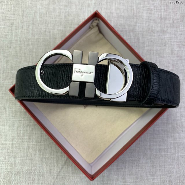 菲拉格慕專櫃款男士皮帶 Ferragamo雙面牛皮紋理腰帶 jjp1930