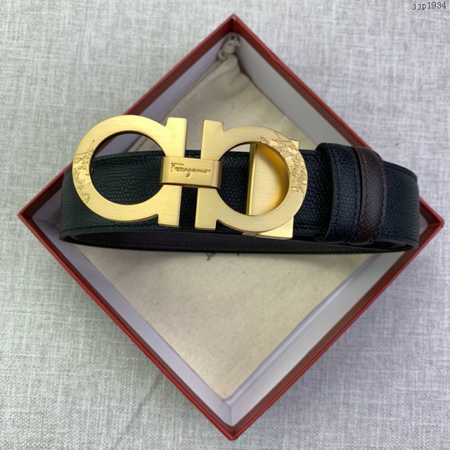 菲拉格慕專櫃款男士皮帶 Ferragamo雙面牛皮紋理腰帶 jjp1934