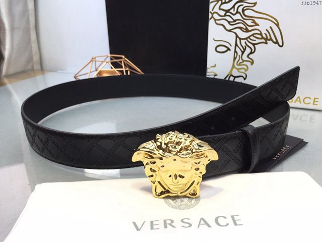 VERSVE時尚男士皮帶 範思哲希臘回紋壓花腰帶  jjp1947