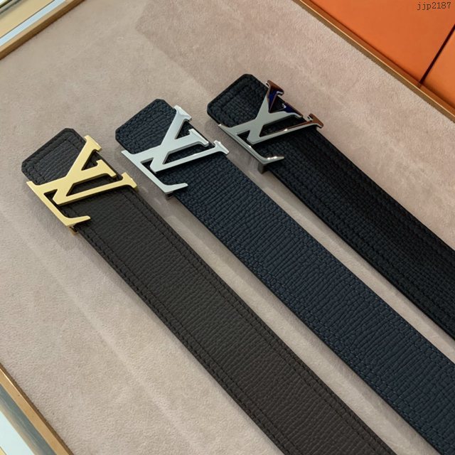LV專櫃同步新款男士皮帶 路易威登Gancio五金腰帶 jjp2187