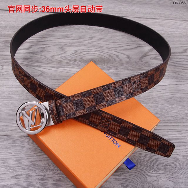 LV爆款男士皮帶 路易威登經典自動平滑款腰帶 jjp2206