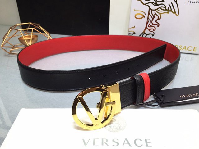 VERSVE時尚男士皮帶 範思哲可逆皮帶 範思哲小牛皮美杜莎V型扣孔腰帶 jjp2214