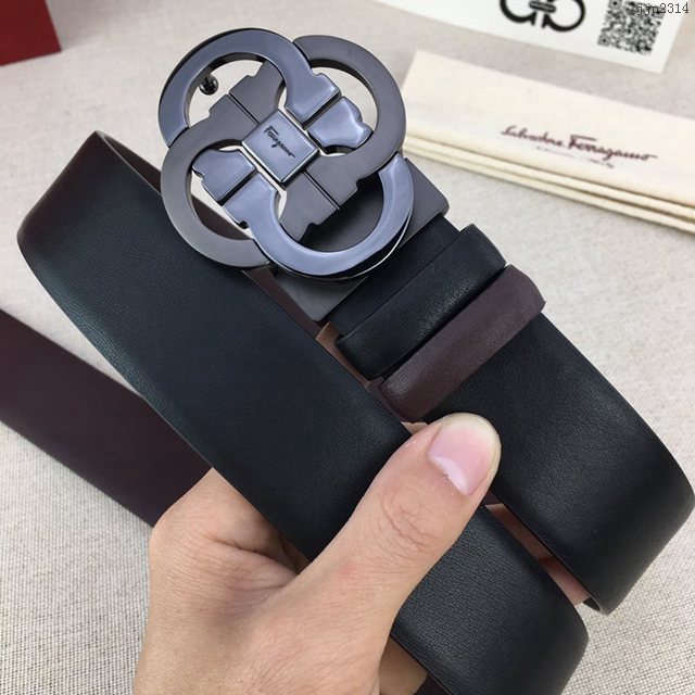 菲拉格慕專櫃款男士皮帶 Ferragamo雙面牛皮紋理腰帶 jjp2314