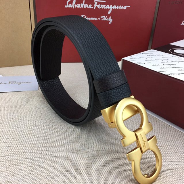 菲拉格慕專櫃款男士皮帶 Ferragamo雙面牛皮紋理腰帶 jjp2322