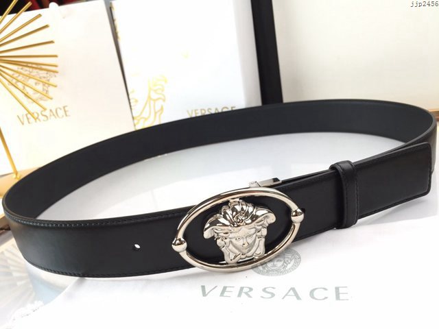 VERSVE高端男士皮帶 範思哲橢圓形金色美杜莎牛皮腰帶 jjp2456
