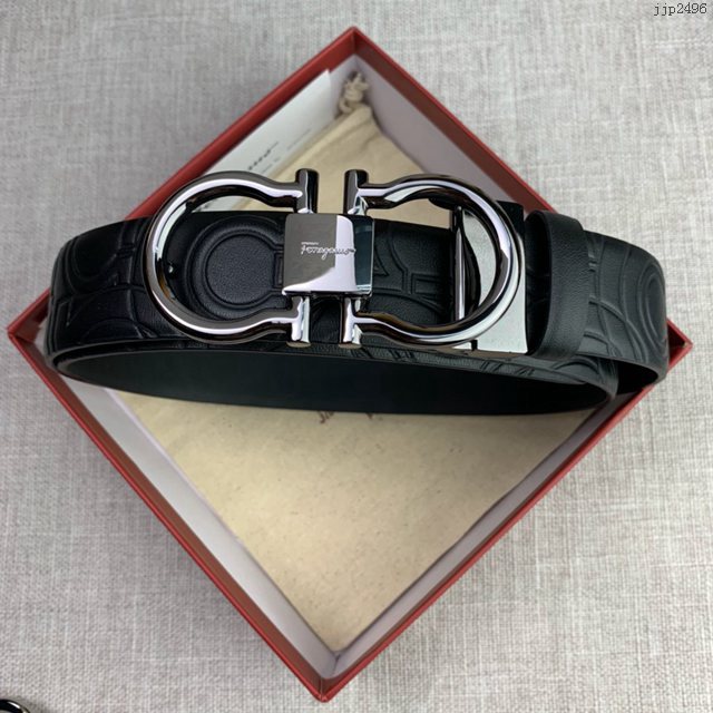 菲拉格慕經典男士皮帶 Ferragamo雙面牛皮紋理腰帶 jjp2496