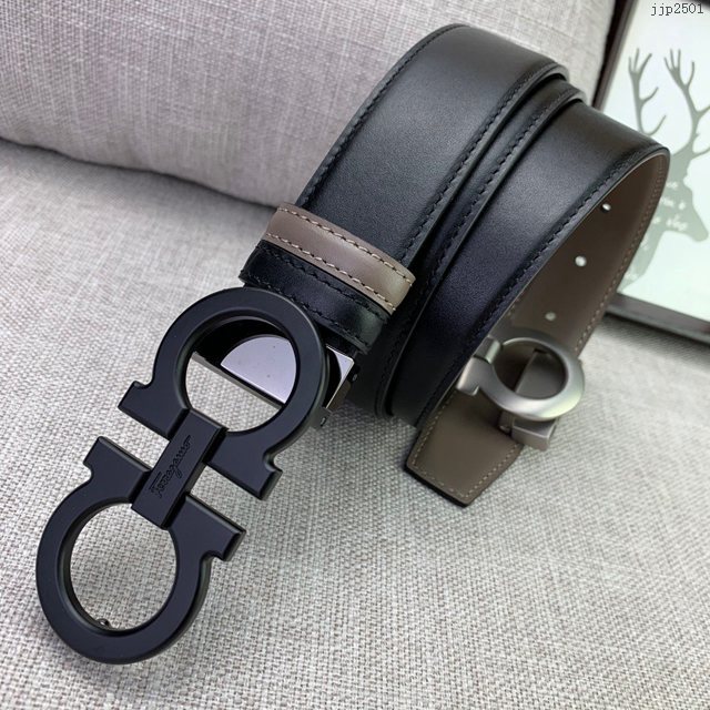 菲拉格慕經典男士皮帶 Ferragamo雙面牛皮紋理腰帶 jjp2501