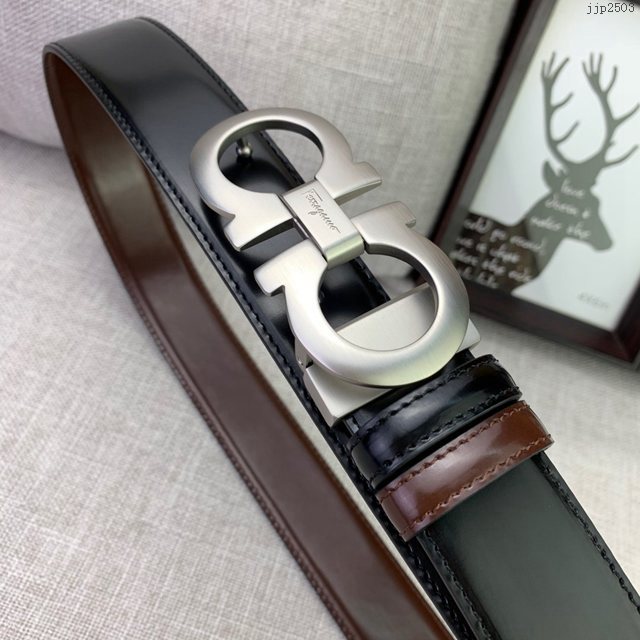 菲拉格慕經典男士皮帶 Ferragamo雙面牛皮紋理腰帶 jjp2503
