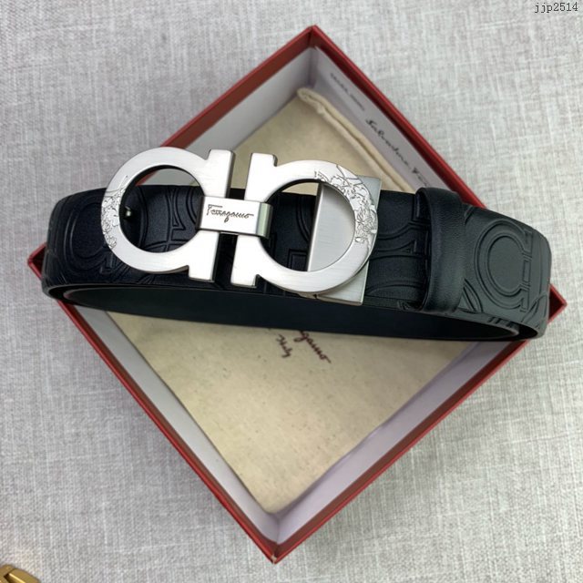 菲拉格慕經典男士皮帶 Ferragamo雙面牛皮紋理腰帶 jjp2514