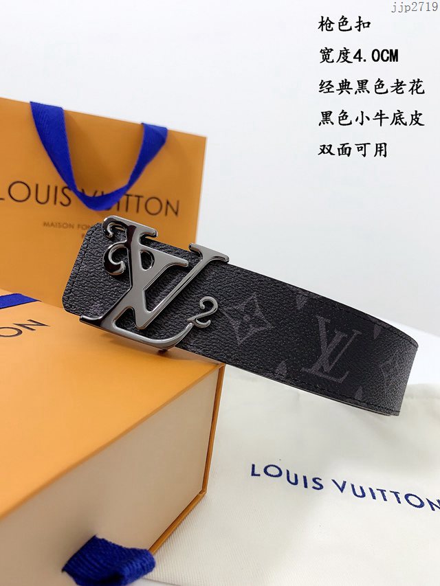 LV新款男士皮帶 路易威登經典雙面防水小牛皮腰帶 jjp2719