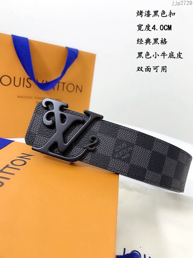 LV新款男士皮帶 路易威登經典雙面防水小牛皮腰帶 jjp2720