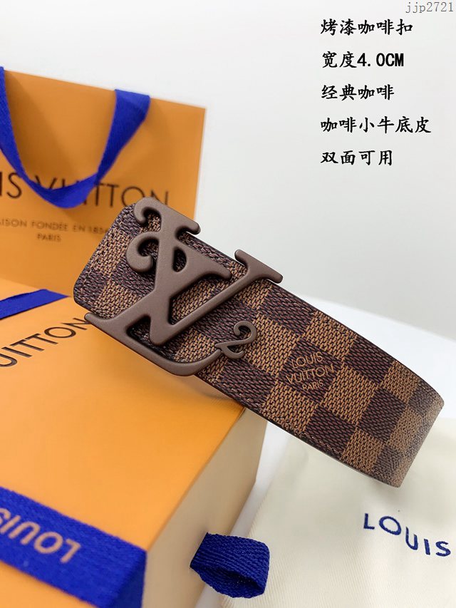 LV新款男士皮帶 路易威登經典雙面防水小牛皮腰帶 jjp2721