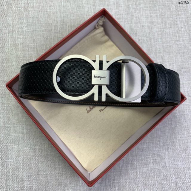 菲拉格慕專櫃款男士皮帶 Ferragamo雙面牛皮紋理腰帶 jjp2789