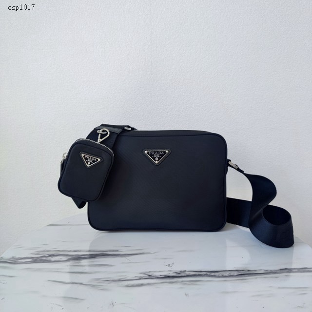 Prada專櫃新款男士單肩斜挎包 普拉達聯名阿迪系列腰包 2VH142 csp1027
